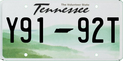 TN license plate Y9192T