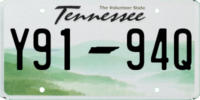 TN license plate Y9194Q