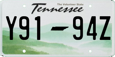 TN license plate Y9194Z