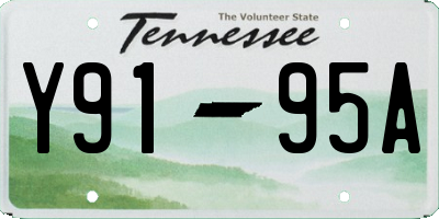 TN license plate Y9195A
