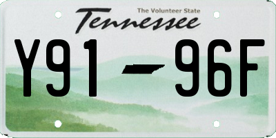 TN license plate Y9196F