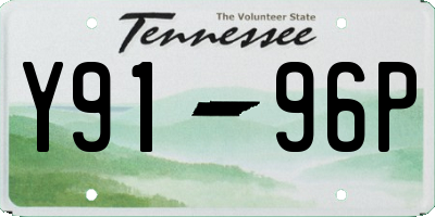 TN license plate Y9196P