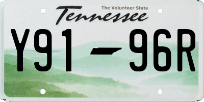 TN license plate Y9196R
