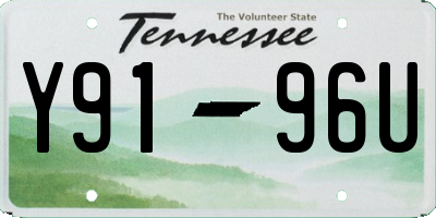 TN license plate Y9196U