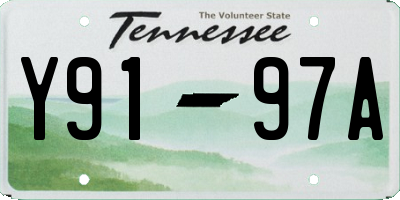 TN license plate Y9197A