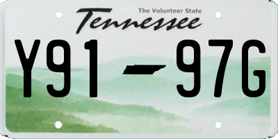TN license plate Y9197G