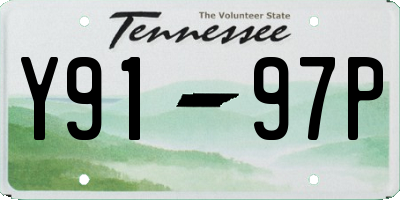 TN license plate Y9197P