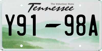 TN license plate Y9198A