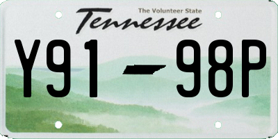 TN license plate Y9198P