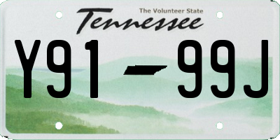 TN license plate Y9199J