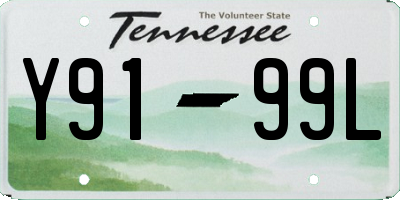 TN license plate Y9199L