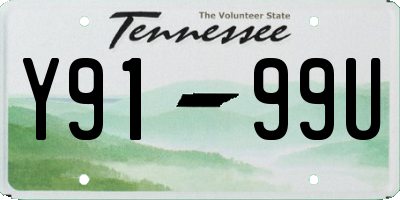 TN license plate Y9199U