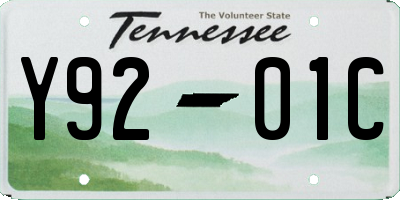TN license plate Y9201C