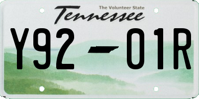 TN license plate Y9201R