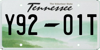TN license plate Y9201T