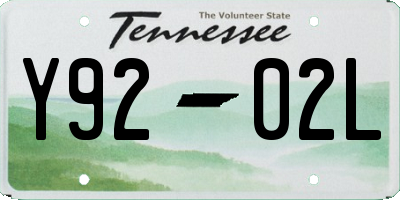 TN license plate Y9202L
