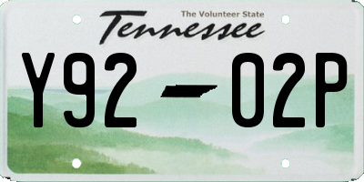 TN license plate Y9202P