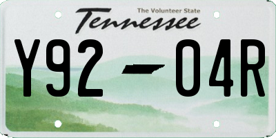TN license plate Y9204R