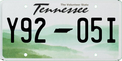 TN license plate Y9205I