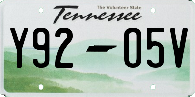 TN license plate Y9205V