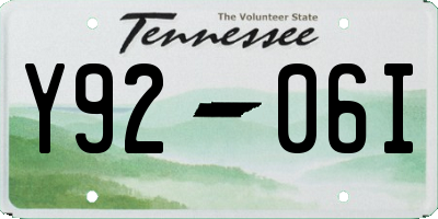 TN license plate Y9206I
