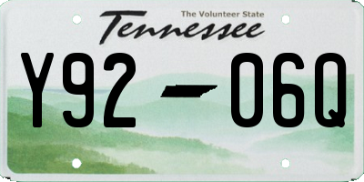 TN license plate Y9206Q
