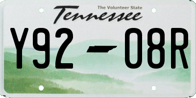 TN license plate Y9208R