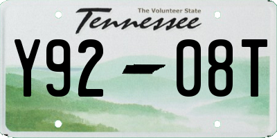 TN license plate Y9208T