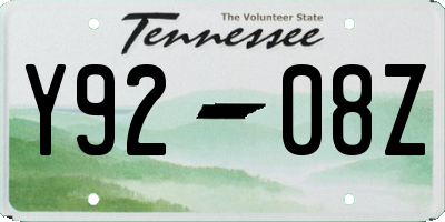 TN license plate Y9208Z