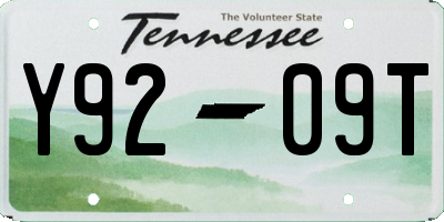 TN license plate Y9209T