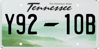 TN license plate Y9210B