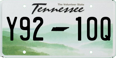 TN license plate Y9210Q