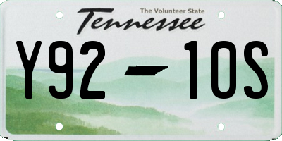 TN license plate Y9210S