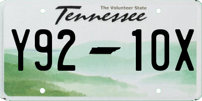 TN license plate Y9210X