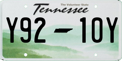 TN license plate Y9210Y