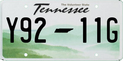 TN license plate Y9211G