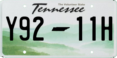 TN license plate Y9211H