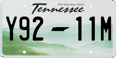 TN license plate Y9211M