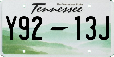 TN license plate Y9213J