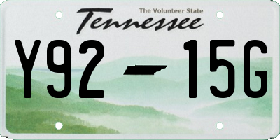 TN license plate Y9215G