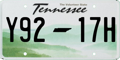 TN license plate Y9217H
