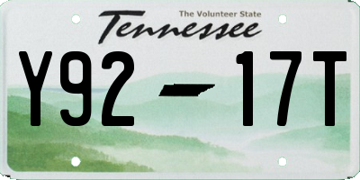 TN license plate Y9217T