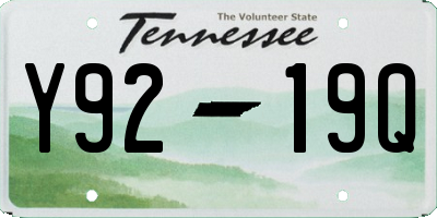 TN license plate Y9219Q