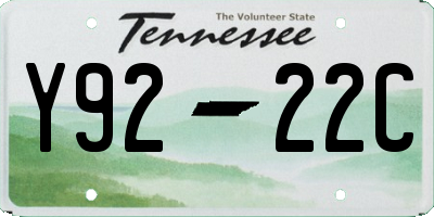 TN license plate Y9222C