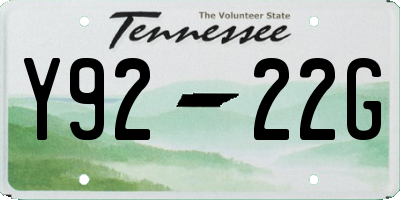 TN license plate Y9222G