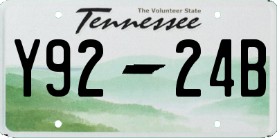 TN license plate Y9224B
