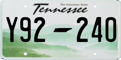 TN license plate Y9224O