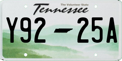 TN license plate Y9225A