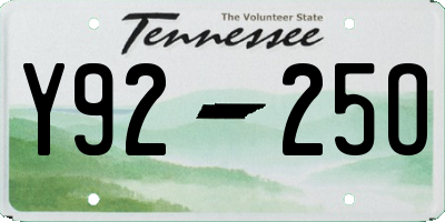 TN license plate Y9225O