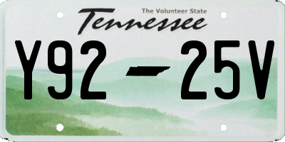 TN license plate Y9225V